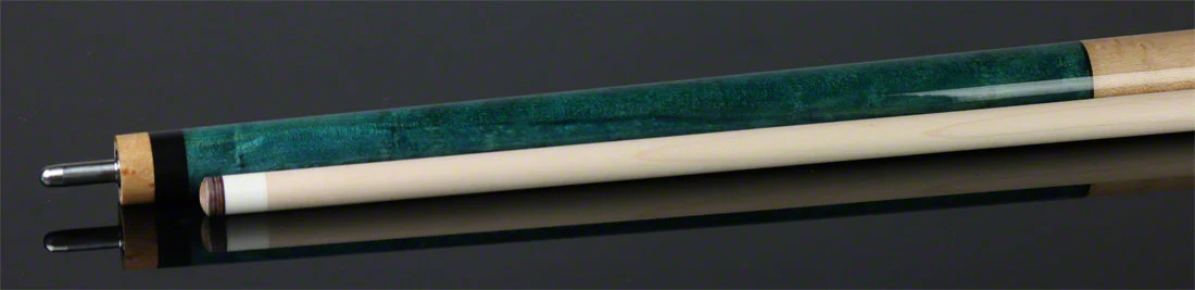 Lucasi  Zero Flexpoint Teal Birdseye and Natural Maple Wrapless Handle Pool Cue - LZC3 - Image 5