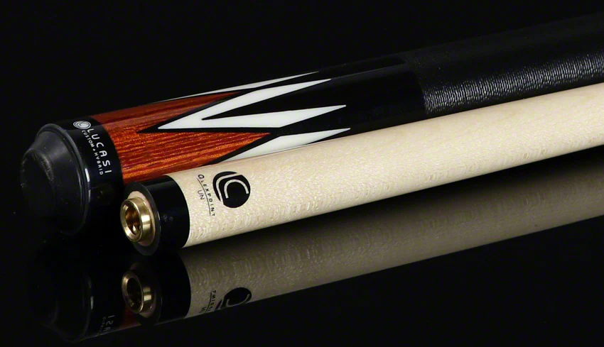 Lucasi Zero Flexpoint Antique Stained Super Birdseye Maple with Cocobolo and Black Linen Wrap Pool Cue - LZC37 - Image 5