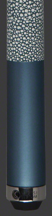 Lucasi Zero Flexpoint Matte Metallic Cobalt Blue with White and Blue Stingray Embossed Leather Pool Cue - LZC8 - Image 2