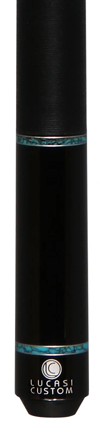 Lucasi LZD5 Zero Flexpoint Midnight Black with Turquoise Recon and Black Linen Wrap Pool Cue - LZD5 - Image 4