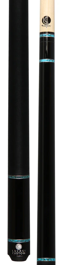 Lucasi LZD5 Zero Flexpoint Midnight Black with Turquoise Recon and Black Linen Wrap Pool Cue - LZD5 - Image 5