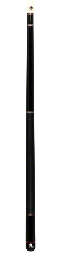 Lucasi LZD6 Zero Flexpoint Midnight Black with Cocobolo/Silver Accent Rings and Black Linen Wrap Pool Cue - LZD6 - Image 4