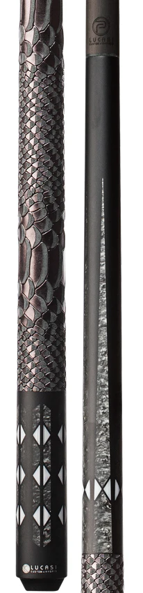 Lucasi Pinnacle Matte Black/Imitation Bone Cue with Carbon Fiber Tech Shaft Cue - Image 3