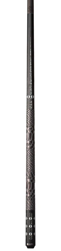 Lucasi Pinnacle Matte Black/Imitation Bone Cue with Carbon Fiber Tech Shaft Cue - Image 4