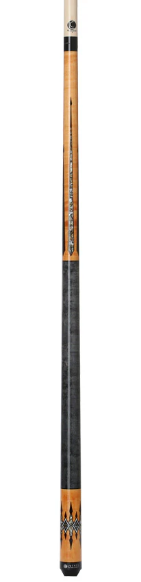 Lucasi Custom Gray-Stained Birdseye and Natural/Lucite Gray Wrapless Pool Cue - Image 4