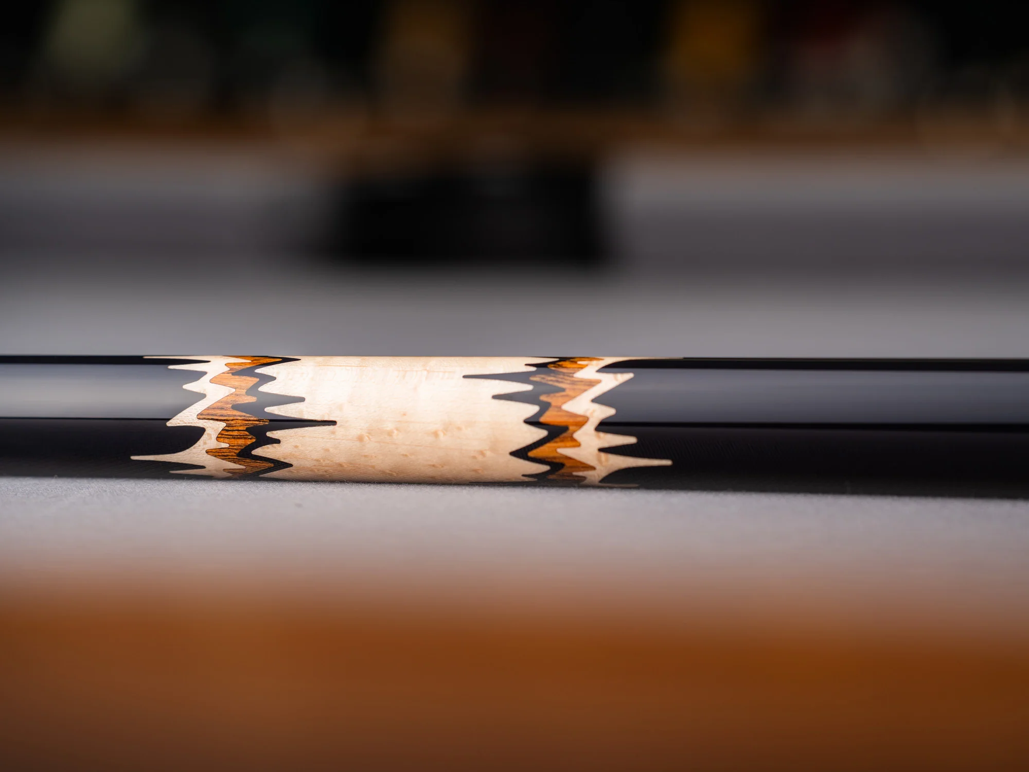 McDermott 50th Anniversary Series Black Urethane with Birdseye Maple and Bocote Inlays Cue with i2 Shaft and Commemorative 1x1 Case - Image 8