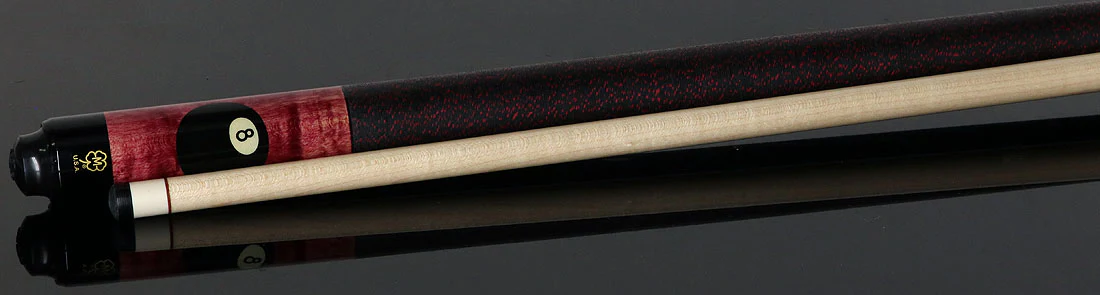 McDermott Burgundy/Walnut Stained Maple with 8 Ball Cue of the Month with G-Core Shaft - Image 3