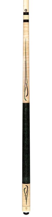 McDermott Curly Maple with Green Malachite and Black Urethane Inlays Cue of the Month with G-Core Shaft - Image 5