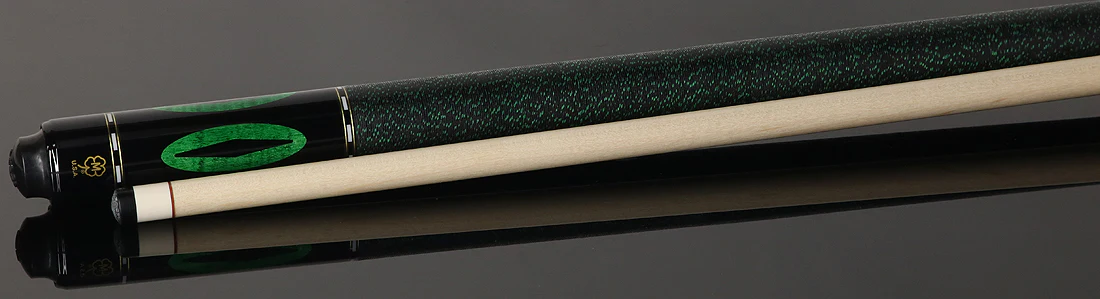 McDermott Emerald Green Stained Curly Maple Forearm and Inlays Cue of the Month with G-Core Shaft - Image 3