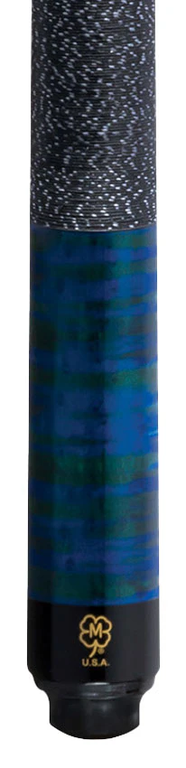 McDermott GS Series Double Washed Blue/Green Birdseye Maple Play Cue with Irish Line Wrap - Image 3