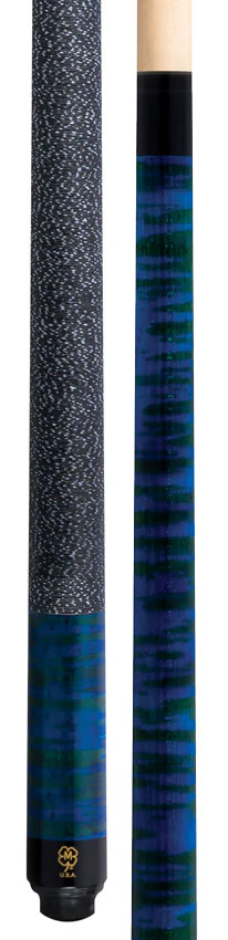 McDermott GS Series Double Washed Blue/Green Birdseye Maple Play Cue with Irish Line Wrap - Image 4
