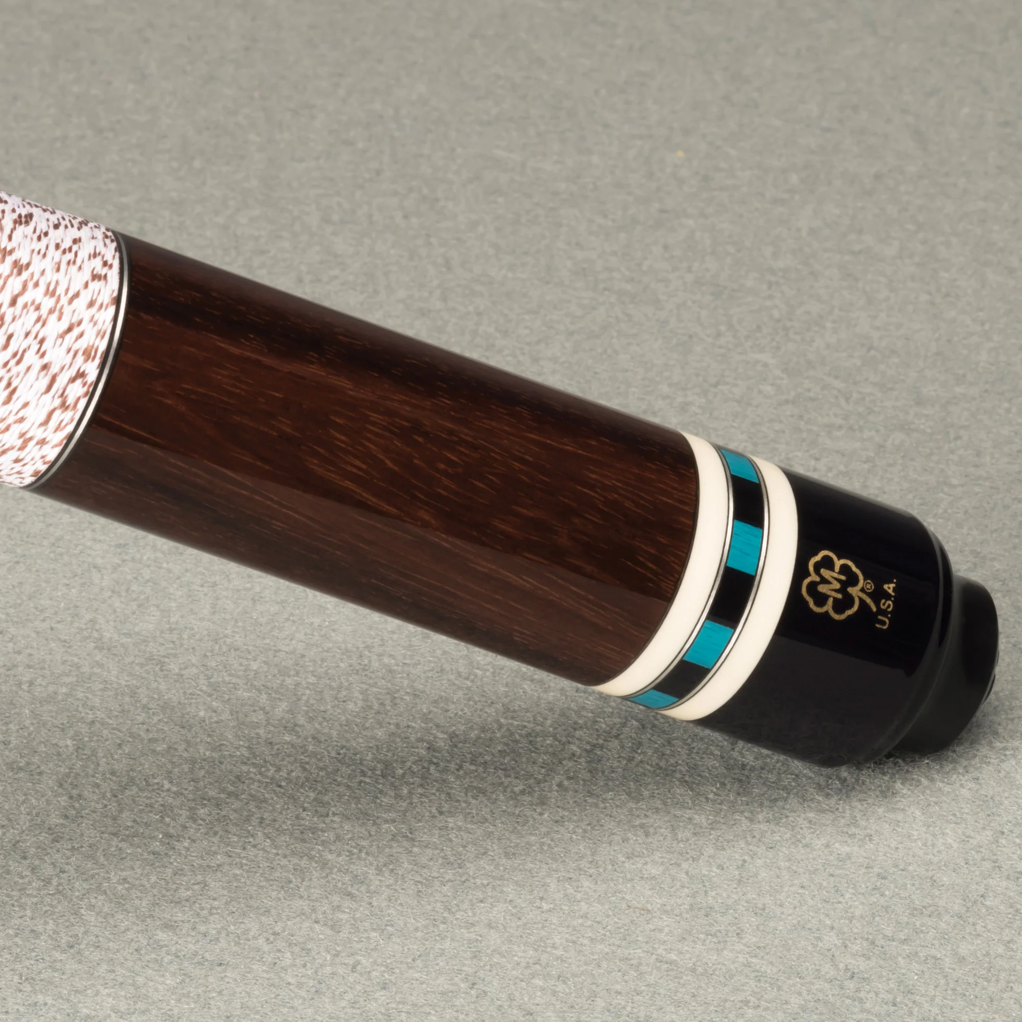 McDermott G Core Series Rosewood with Turquoise Points and Irish Linen Wrap Play Cue - Image 6