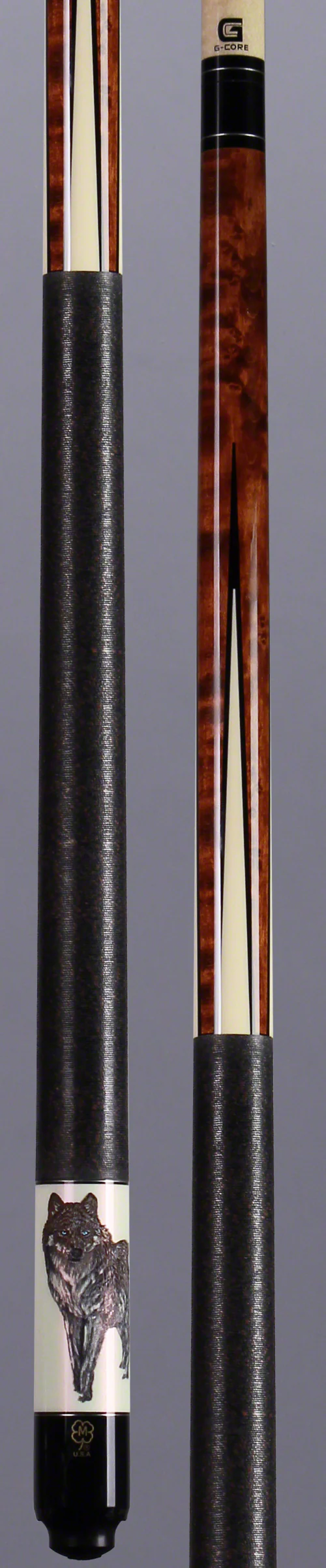 McDermott G Series Dark Cherry Stained Maple Wolf Wildfire Pool Cue - G422 - Image 4