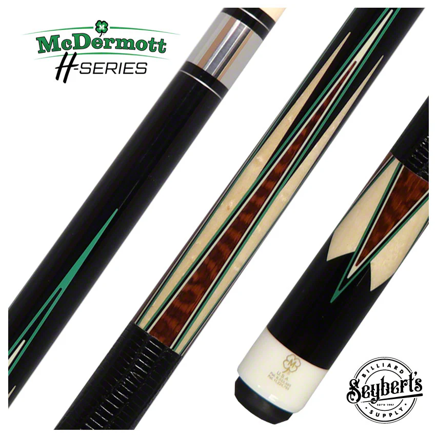 McDermott H Series Black with Snakewood and Maple Points Pool Cue - H1752