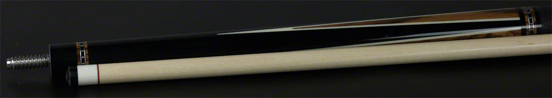McDermott H Series Black Urethane Forearm with Zebrawood Points Pool Cue - H652 - Image 5