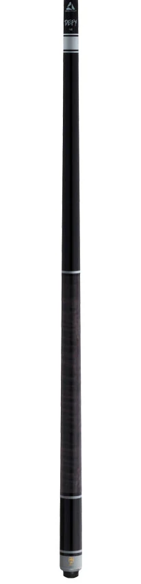McDermott Select Series Black Painted Maple and Gray-Stained Maple No Wrap Pool Cue with Defy Carbon Fiber Shaft - Image 4