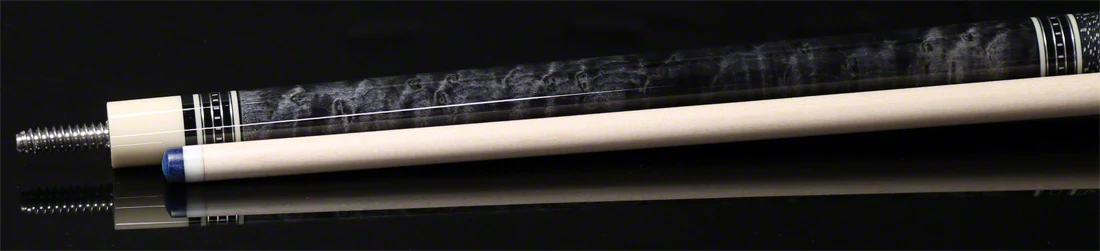 McDermott Select Series Titanium Gray Stained Birdseye Maple with White Pearl Pool Cue - SL02 - Image 4