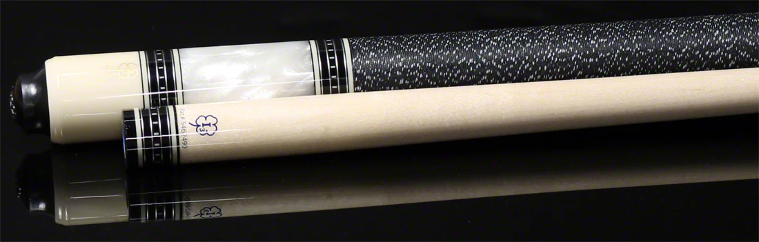 McDermott Select Series Titanium Gray Stained Birdseye Maple with White Pearl Pool Cue - SL02 - Image 5