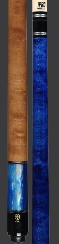 McDermott Select Series Pacific Blue Maple with Blue Pearl and Maple No Wrap Pool Cue - SL05 - Image 2
