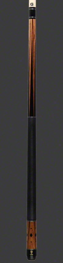 McDermott Zebrawood Forearm with Black Urethane Points Pool Cue - H750 - Image 4