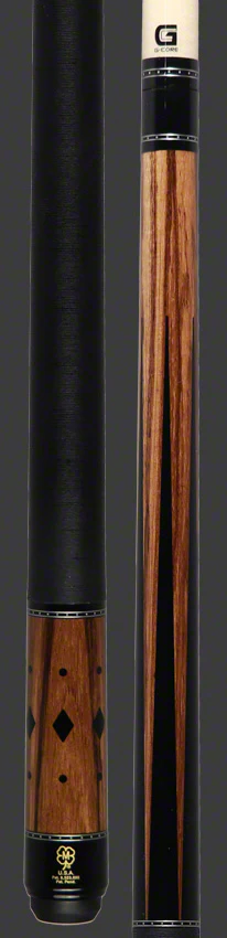 McDermott Zebrawood Forearm with Black Urethane Points Pool Cue - H750 - Image 5
