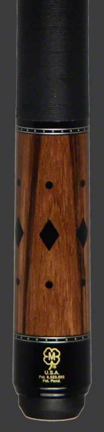 McDermott Zebrawood Forearm with Black Urethane Points Pool Cue - H750 - Image 6