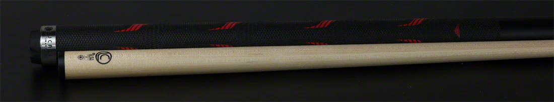 Lucasi Rival Black/Metallic Red Pool Cue - LHRV23 - Image 6