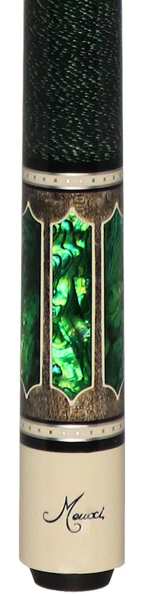 Meucci 2020 Gray with Green Pearl and Black/Green Wrap Pool Cue with Pro Shaft - 2020GYGRBKGRP - Image 4