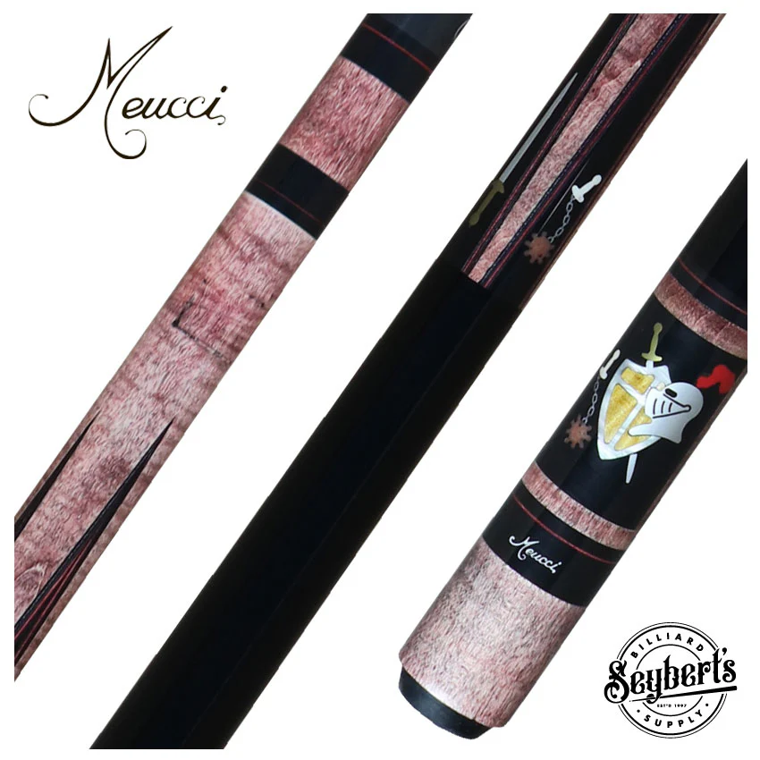 Meucci Hall Of Fame Medieval Burgundy Stained Pool Cue with Carbon Shaft - HOF07BURC