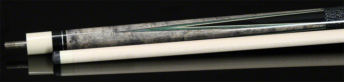 Meucci Gray Stained Maple with Black Points Pool Cue with Pro Shaft - JS1PRO - Image 4