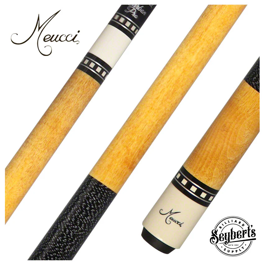 Meucci Honey Stained Pool Cue with Carbon Shaft - JSAC