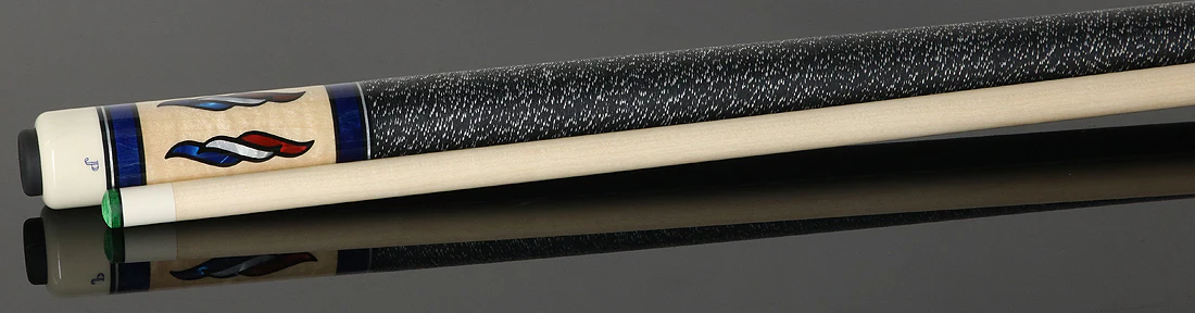 Pechauer JP Series JP05T Blue-Stained Maple Pool Cue with Linen Wrap - Image 3