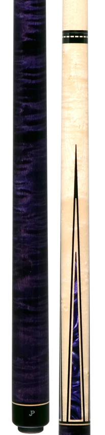 Pechauer JP Series JP08T Natural-Stained Maple with Purple Point Inlays No Wrap Pool Cue - Image 5