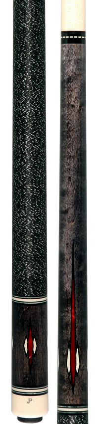 Pechauer JP Series JP12T Smoke-Stained Maple with Red and Sim. Ivory Inlays Pool Cue with Irish Linen Wrap - Image 6