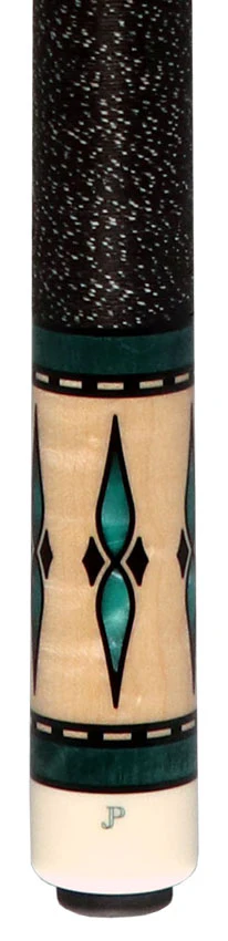 Pechauer JP Series JP06T Teal-Stained Maple Pool Cue with Linen Wrap - Image 4