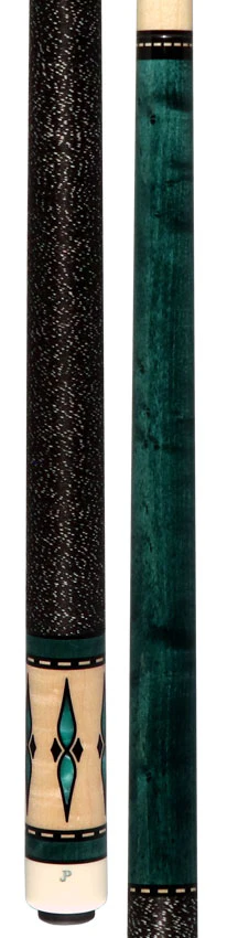 Pechauer JP Series JP06T Teal-Stained Maple Pool Cue with Linen Wrap - Image 5