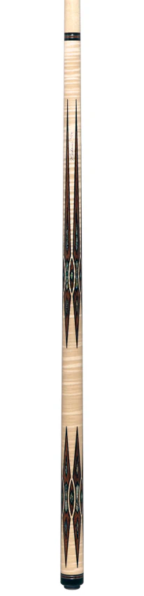 Pechauer Limited Edition PL37 Birdseye Maple with Brownheart Points and Abalone Inlays Pool Cue - Image 6