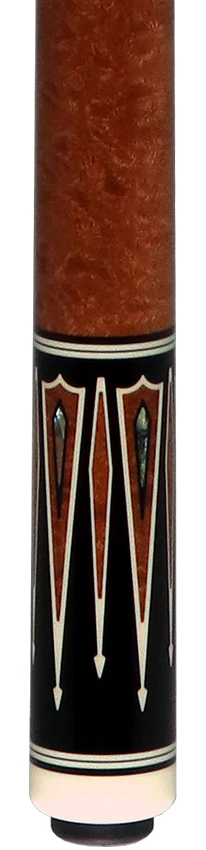 Pechauer Limited Edition PL39 Ebony with Quilted Sapele Points and Abalone Inlays Pool Cue - Image 2