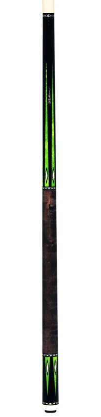 Pechauer Pro Series P21R Ebony-Stained Maple with Green Exotic Points No Wrap Pool Cue - Image 6
