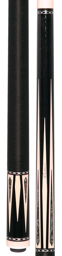 Pechauer Pro Series P23R Ebony-Stained Maple with Sim. Ivory Points and Abalone Inlays Pool Cue with Irish Linen Wrap - Image 5