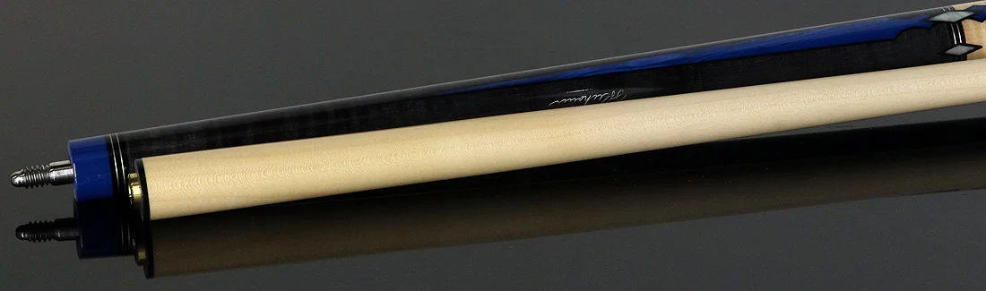 Pechauer Pro Series P12R Carbon Stained Maple with Blue Juma Points and Natural Maple Wrapless Pool Cue - Image 4