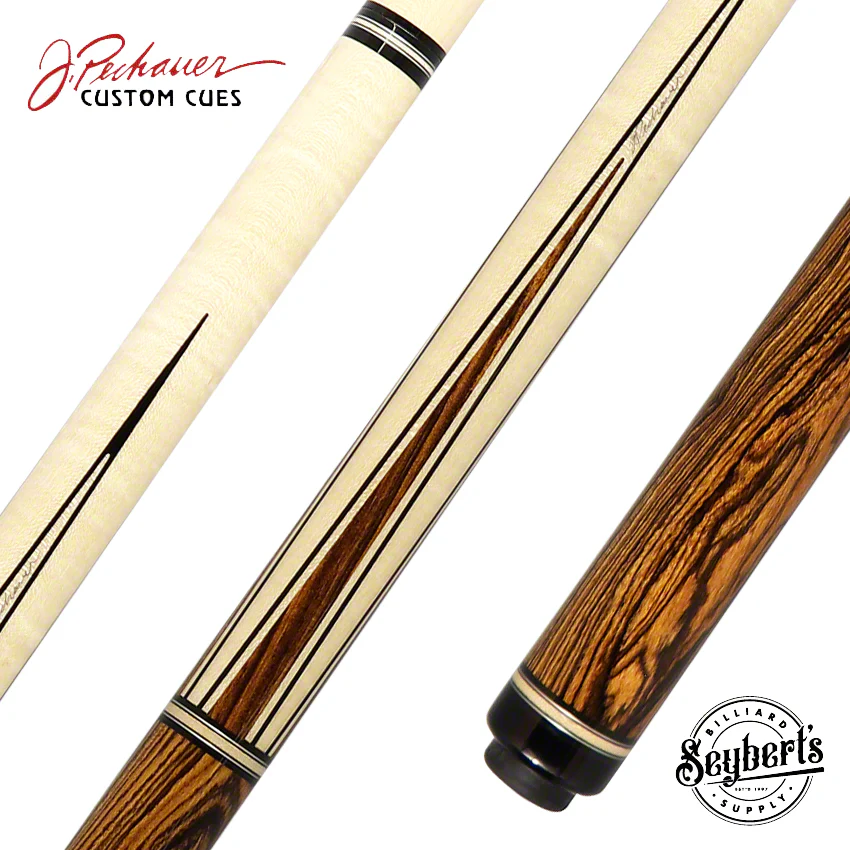 Pechauer Pro Series P08R Maple with Bocote Points and Bocote Wrapless Pool Cue