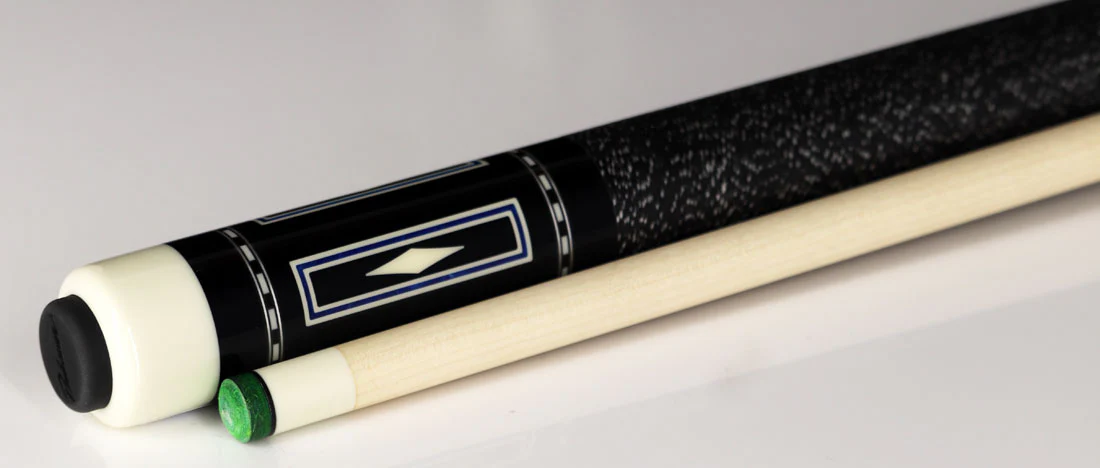 Pechauer Pro Series P16R Natural Stained Maple with Blue Juma and Black Points Pool Cue - Image 3