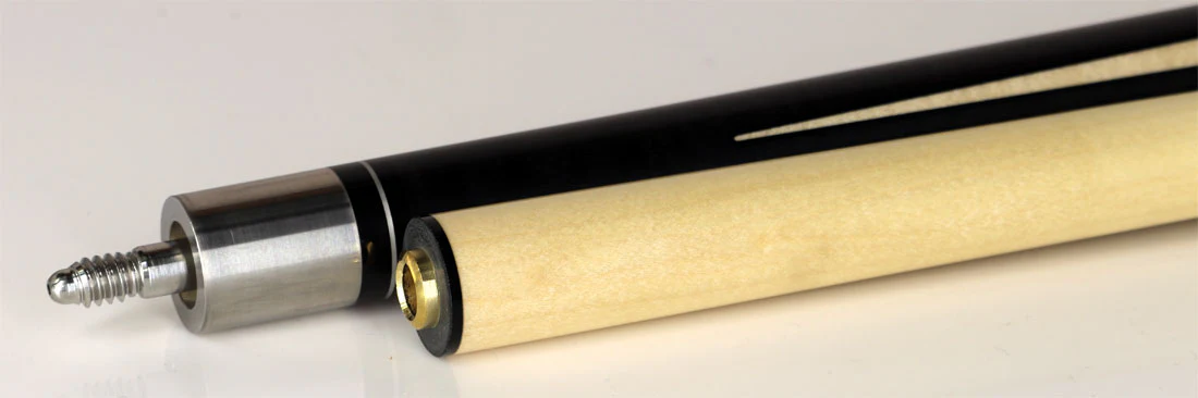 Pechauer Pro N Series Ebony Stained Maple with Maple Points and Blue Pearl Inlays Pool Cue - P10N - Image 4