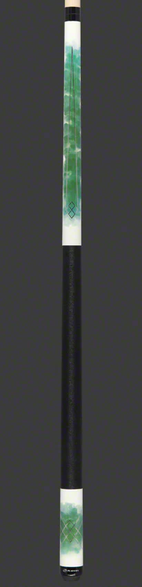 Players Classic Series White with Green Watercolor and Foil Graphic Pool Cue - C989 - Image 4