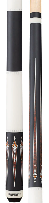 Players Energy Series Matte Black with White and Thuya Burl Graphic No Wrap Pool Cue - Image 3