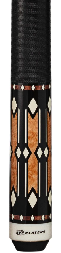 Players Light Coffee Stain with Black Points Graphic Series Pool Cue - G4142 - Image 2
