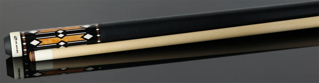 Players Light Coffee Stain with Black Points Graphic Series Pool Cue - G4142 - Image 3