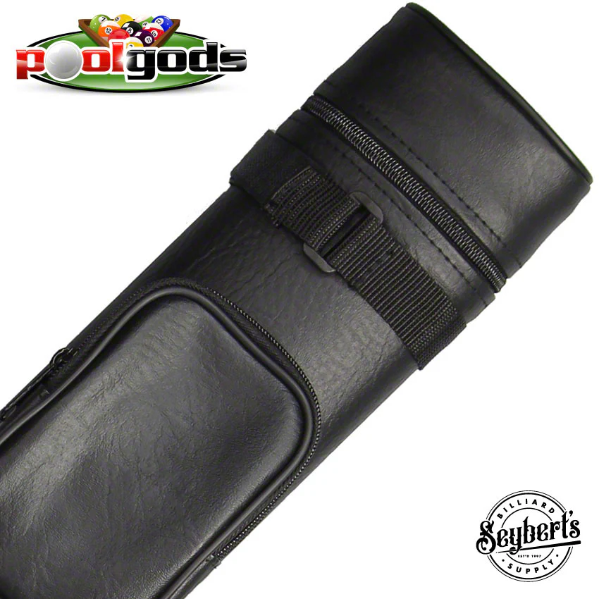 Pool Gods Silk Sleeve Black 2x2 Hard Pool Cue Case - PJ22