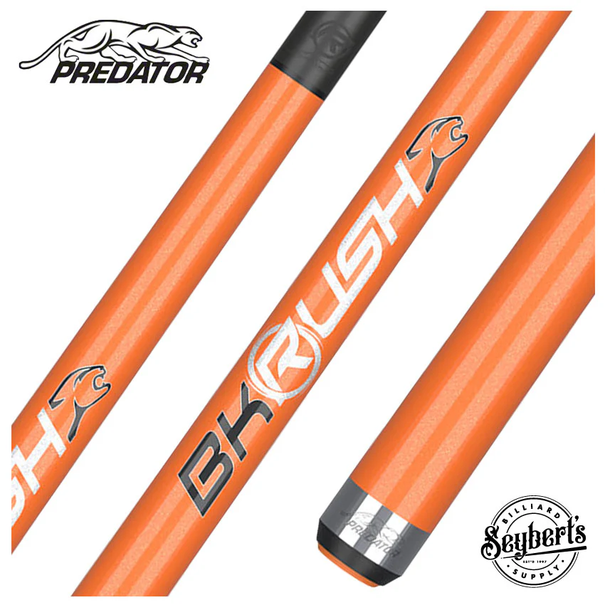 Predator BK Rush Flare Orange Break Cue - No Wrap
